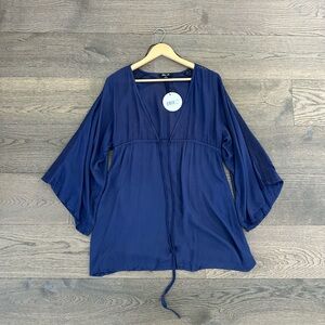 NWT | Boho Me | Midnight Blue Tunic Coverup | Size Small